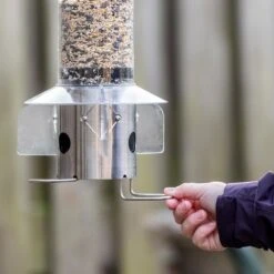 Futtersäule „Leto“ 43 Cm Silber -Vogel Futter Geschaft 300240119 mo jvg 1124