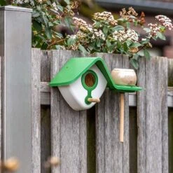 LONA Futterstation H2 Grün -Vogel Futter Geschaft 310340119 lona feeding station h2 green angy low res 0856
