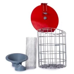 Erdnusssäule Mit Schutzkäfig „Roundhouse“ -Vogel Futter Geschaft 351700119 compact roundhouse peanut feeder dv 7192