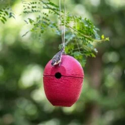 WoodStone-Nistkasten „Malaga“ 32 Mm Rot -Vogel Futter Geschaft 904950119 malaga red nest box sw sem low res 9997