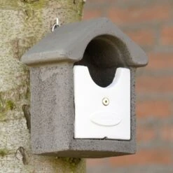 Nistkasten „Barcelona“ WoodStone Halbhöhlenbrüter Grau -Vogel Futter Geschaft 90662 1 1