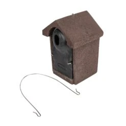 Nistkasten „Salamanca“ WoodStone, Oval -Vogel Futter Geschaft 90741 woodstone nestkast houtbeton vrijhangend ovaal sw low res 1021