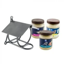 Starter-Set Mit Erdnussbutterglas-Halter „Wicklow“ Und 3 Gläsern Erdnussbutter